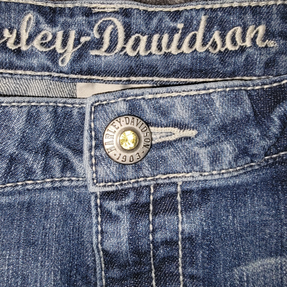 Harley-Davidson Women's Denim Straight Leg Jeans - Picture 5 of 14